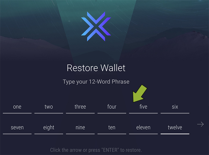 Choose your Bitcoin wallet.