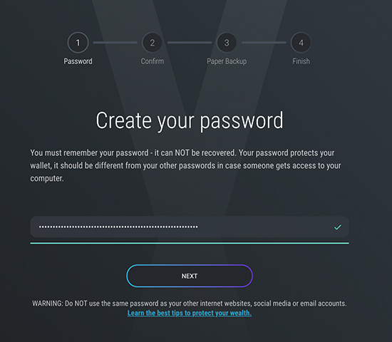 Choose your Bitcoin wallet.