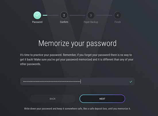 Choose your Bitcoin wallet.